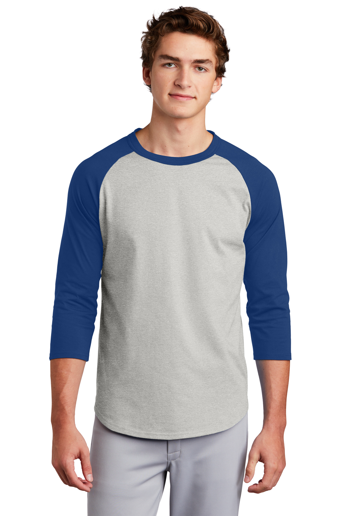 click to view Heather Grey/ Royal